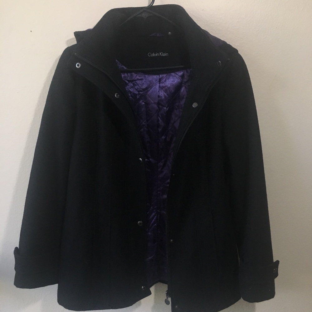 Calvin Klein Hooded Peacoat
